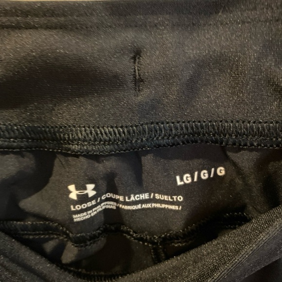 Under Armour Sweatpants Joggers Loose Large Black White Pink - Picture 5 of 8